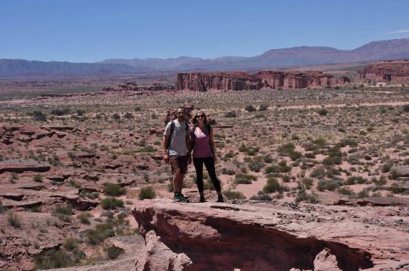 Um dos mirantes no Parque Nacional Talampaya, na Argentina